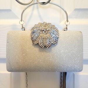 La Regale Clutch in Silver NWT